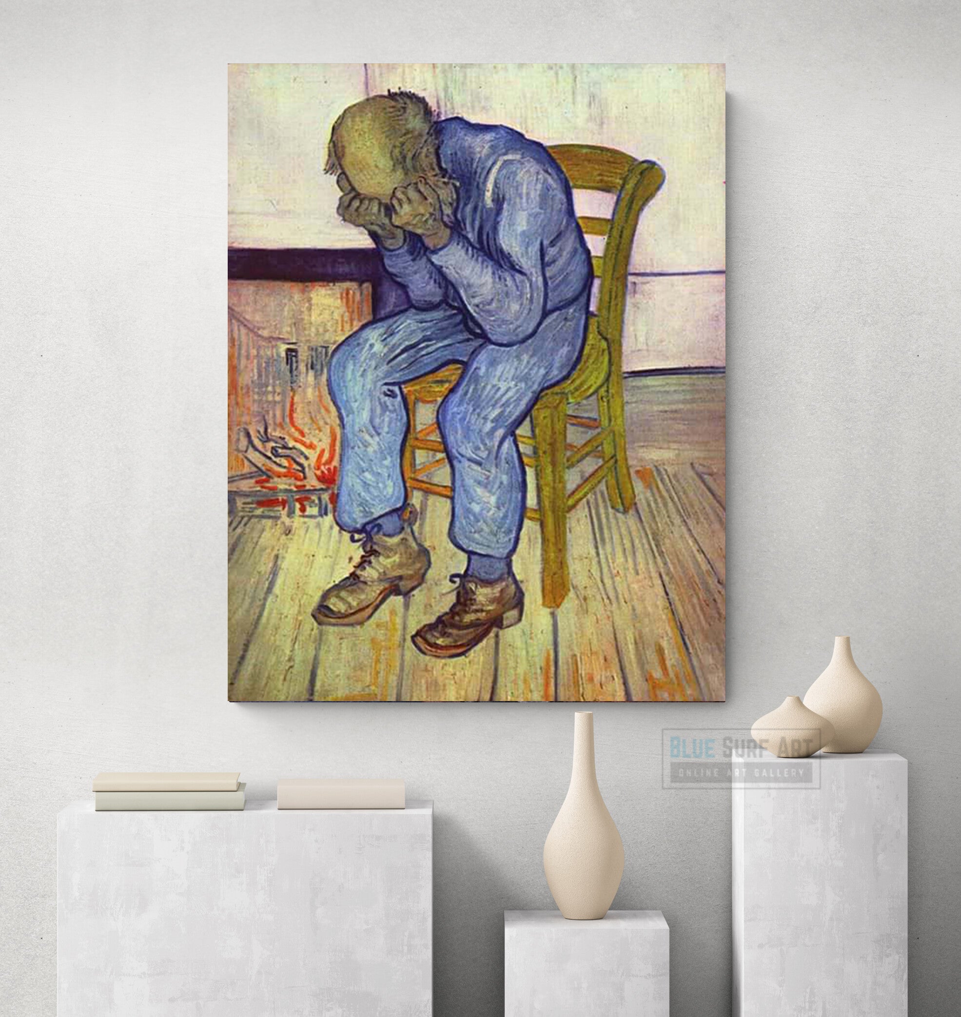 At Eternity's Gate, 1890 painting by Vincent Van Gogh - Blue Surf Art