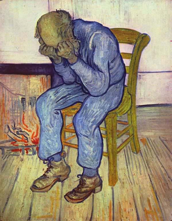 At Eternity's Gate, 1890 painting by Vincent Van Gogh - Blue Surf Art