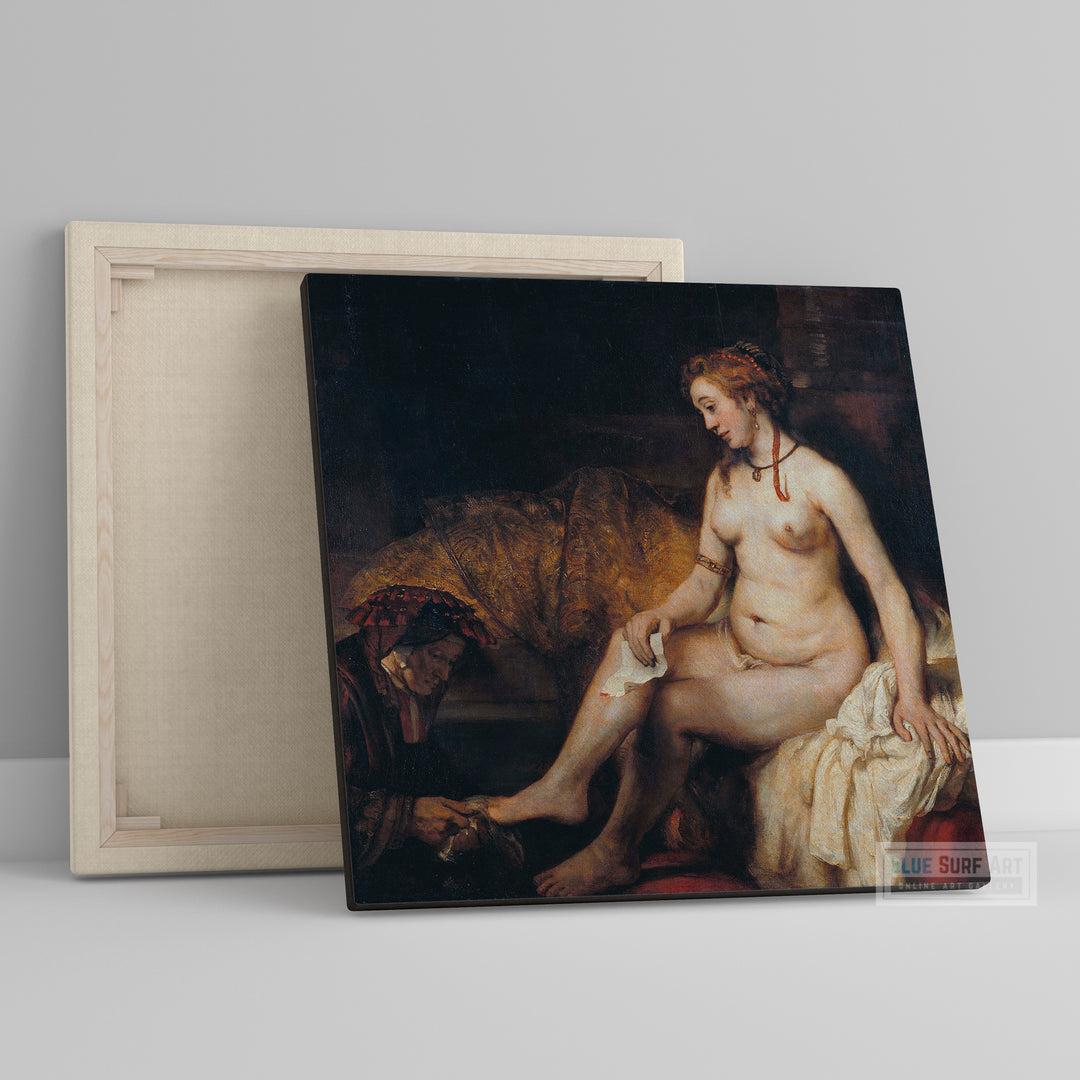 Bathsheba at Her Bath by Rembrandt Reproduction for Sale Original Oil on Canvas - 2