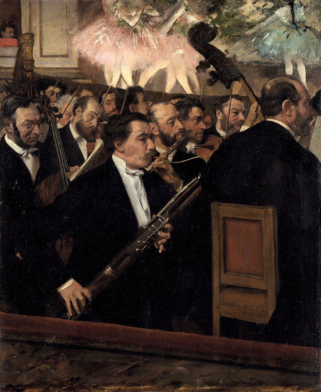 The Orchestra of the Opera 1870 Edgar Degas Reproduction Oil Painting - Blue Surf Art