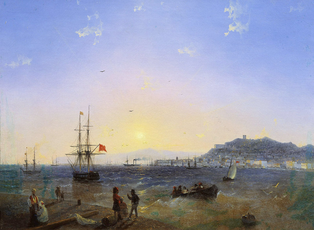 View of Kerch (1839) by Ivan Aivazovsky Reproduction Painting