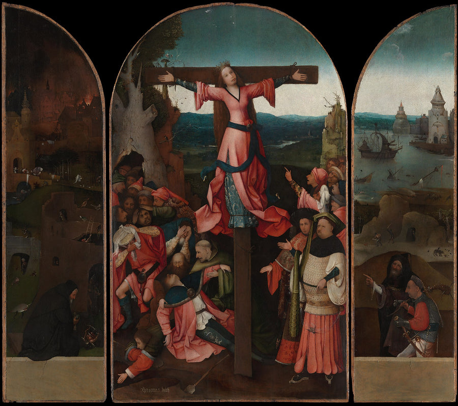 The Crucifixion of Saint Wilgefortis by Hieronymus Bosch Reproduction Oil on Canvas