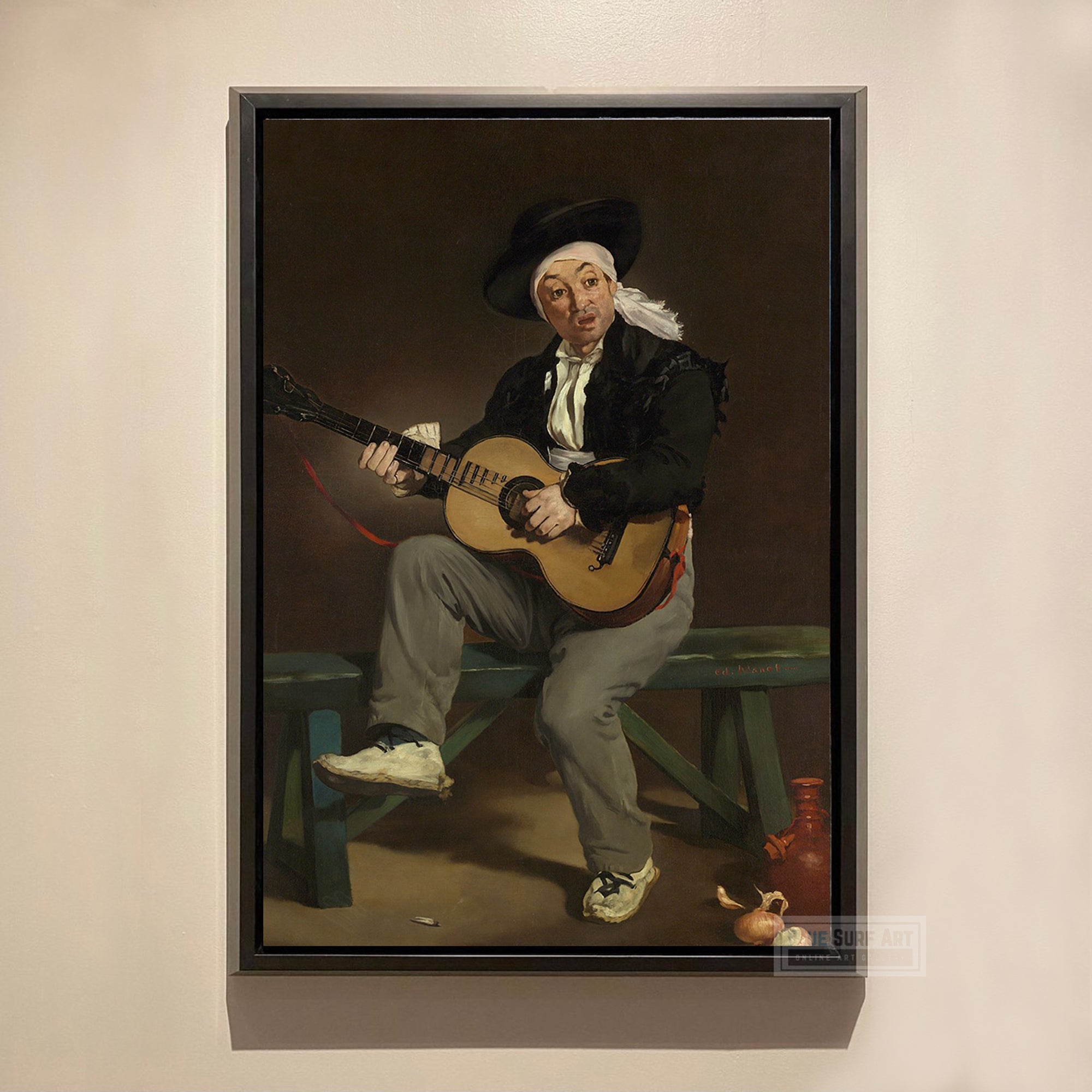The Spanish Singer by Edouard Manet. Edouard Manet, Reproduction Oil on Canvas. Manet artworks, Manet reproduction, Manet famous work, manet painting, manet print, manet poster, manet fans art, manet gift art, Edouard Manet masterpiece
