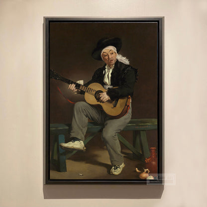The Spanish Singer by Edouard Manet. Edouard Manet, Reproduction Oil on Canvas. Manet artworks, Manet reproduction, Manet famous work, manet painting, manet print, manet poster, manet fans art, manet gift art, Edouard Manet masterpiece