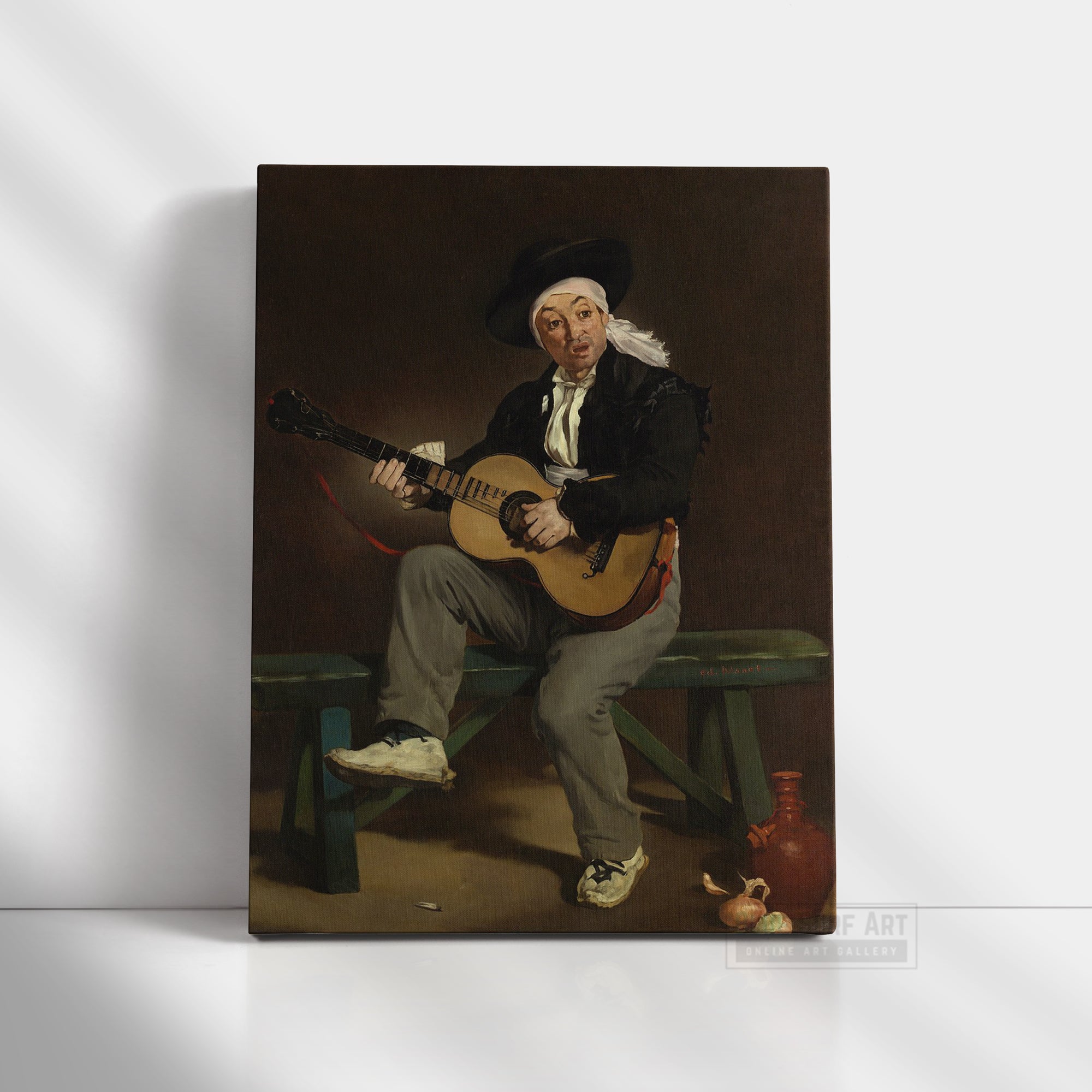 The Spanish Singer by Edouard Manet. Edouard Manet, Reproduction Oil on Canvas. Manet artworks, Manet reproduction, Manet famous work, manet painting, manet print, manet poster, manet fans art, manet gift art, Edouard Manet masterpiece