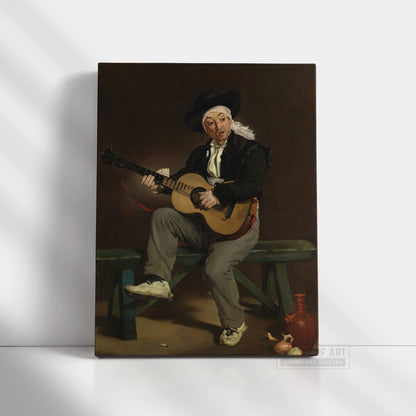 The Spanish Singer by Edouard Manet. Edouard Manet, Reproduction Oil on Canvas. Manet artworks, Manet reproduction, Manet famous work, manet painting, manet print, manet poster, manet fans art, manet gift art, Edouard Manet masterpiece