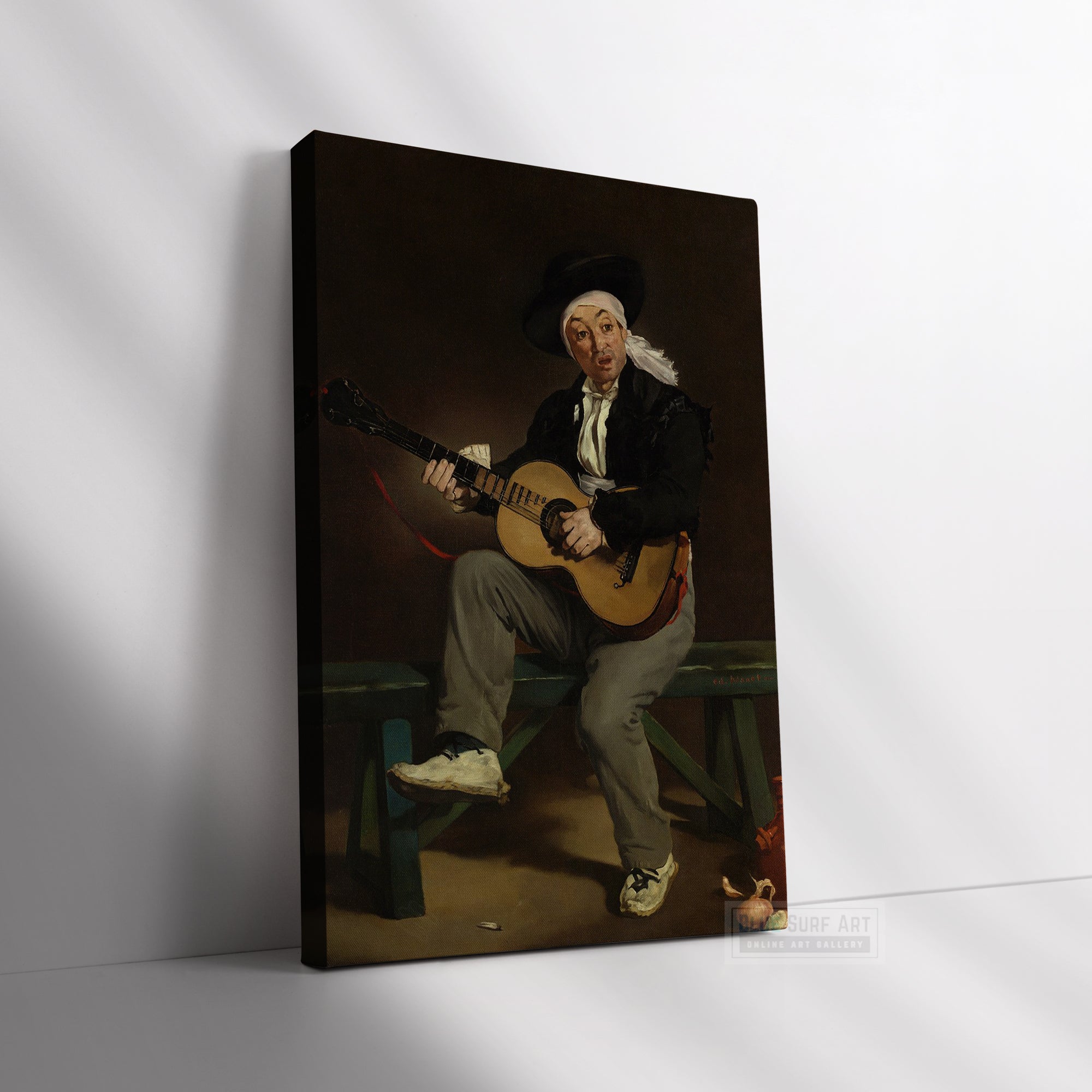 The Spanish Singer by Edouard Manet. Edouard Manet, Reproduction Oil on Canvas. Manet artworks, Manet reproduction, Manet famous work, manet painting, manet print, manet poster, manet fans art, manet gift art, Edouard Manet masterpiece