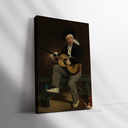 The Spanish Singer by Edouard Manet. Edouard Manet, Reproduction Oil on Canvas. Manet artworks, Manet reproduction, Manet famous work, manet painting, manet print, manet poster, manet fans art, manet gift art, Edouard Manet masterpiece