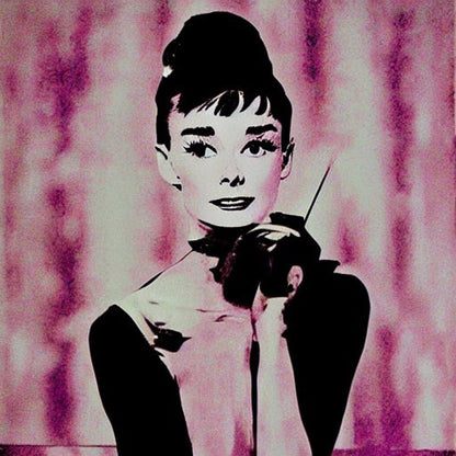 Audrey Hepburn Breakfast at Tiffany Wall Art 100% Handmade Art Painting Model Art