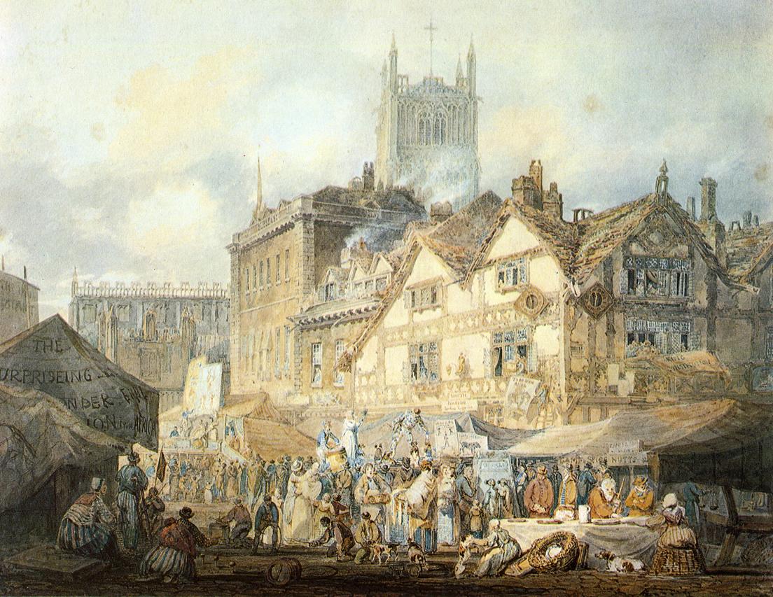 Welsh Bridge at Shrewsbury by J. M. W. Turner. Turner artworks, Turner canvas art, J. M. W. Turner oil painting, Turner reproduction for sale. Landscape paintings, Turner art decor, Turner oil painting on canvas, Blue Surf Art