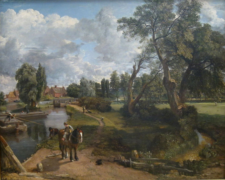 Flatford Mill by John Constable Reproduction Painting for Sale by Blue Surf Art