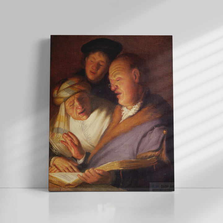 The Three Singers (Hearing) by Rembrandt Wall Art Reproduction for Sale 2