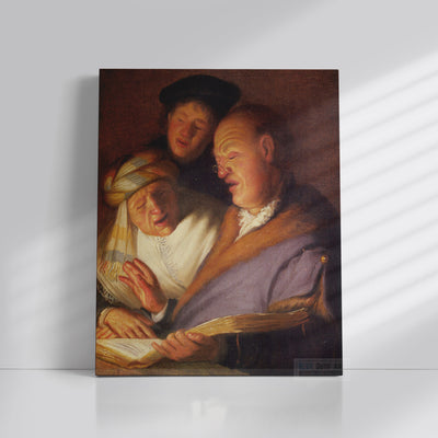The Three Singers (Hearing) by Rembrandt Wall Art Reproduction for Sale 2