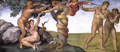 The Fall of Man by Michelangelo Reproduction for Sale by Blue Surf Art