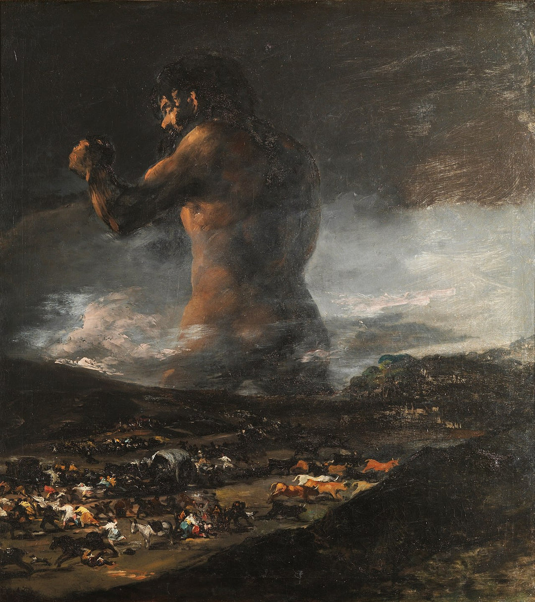 The Colossus by Francisco Goya Reproduction for Sale, Goya paintings, blue surf art