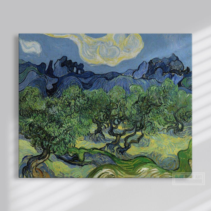 Landscape with Olive Trees, 1889 by Vincent van Gogh. Reproduction by Blue Surf Art
