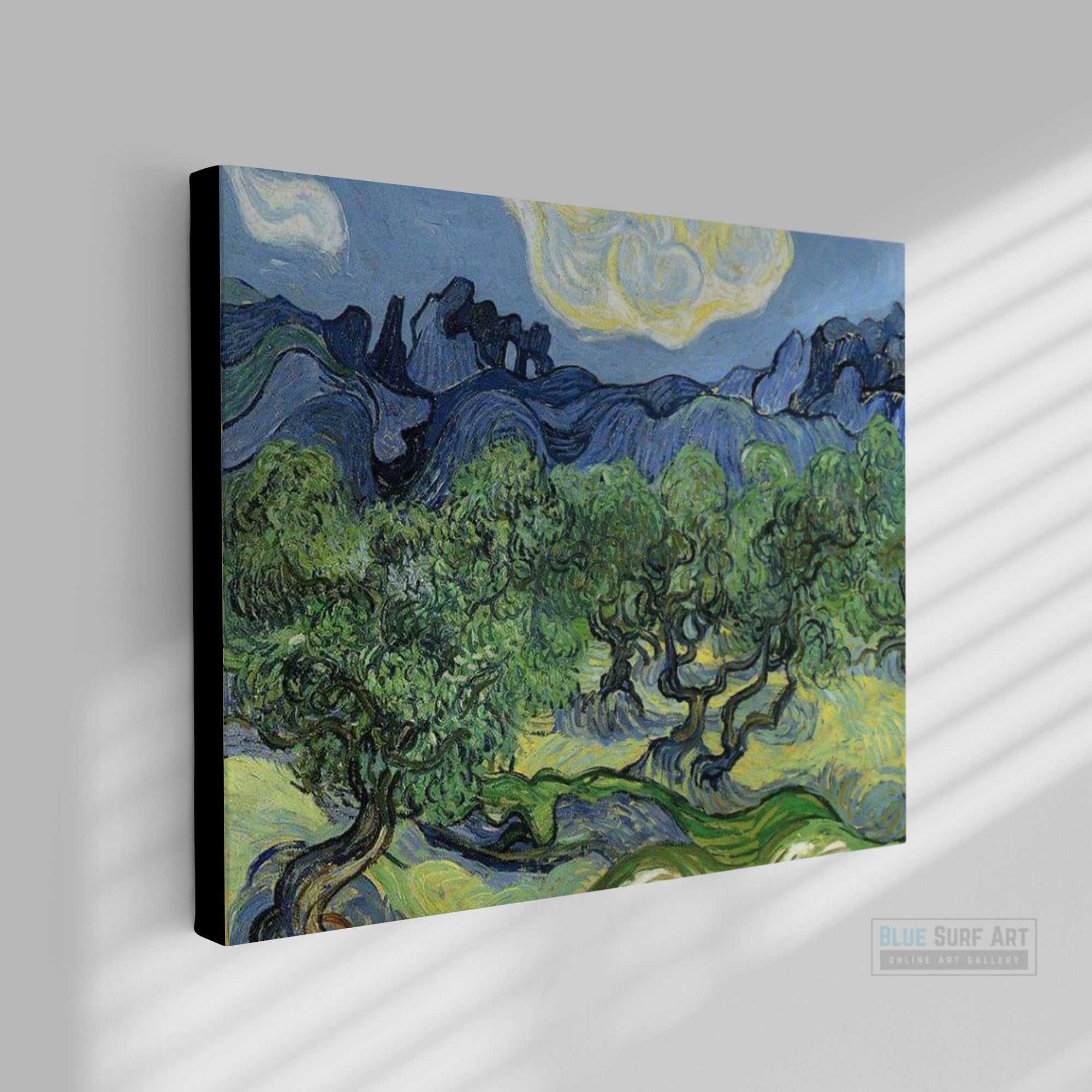 Landscape with Olive Trees, 1889 by Vincent van Gogh. Reproduction by Blue Surf Art