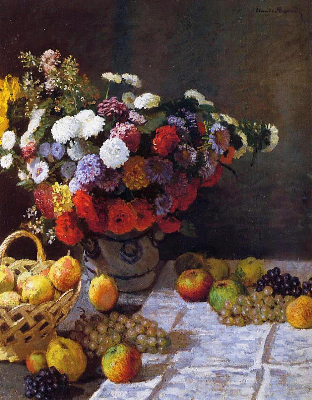 Flowers and Fruit by Claude Monet 