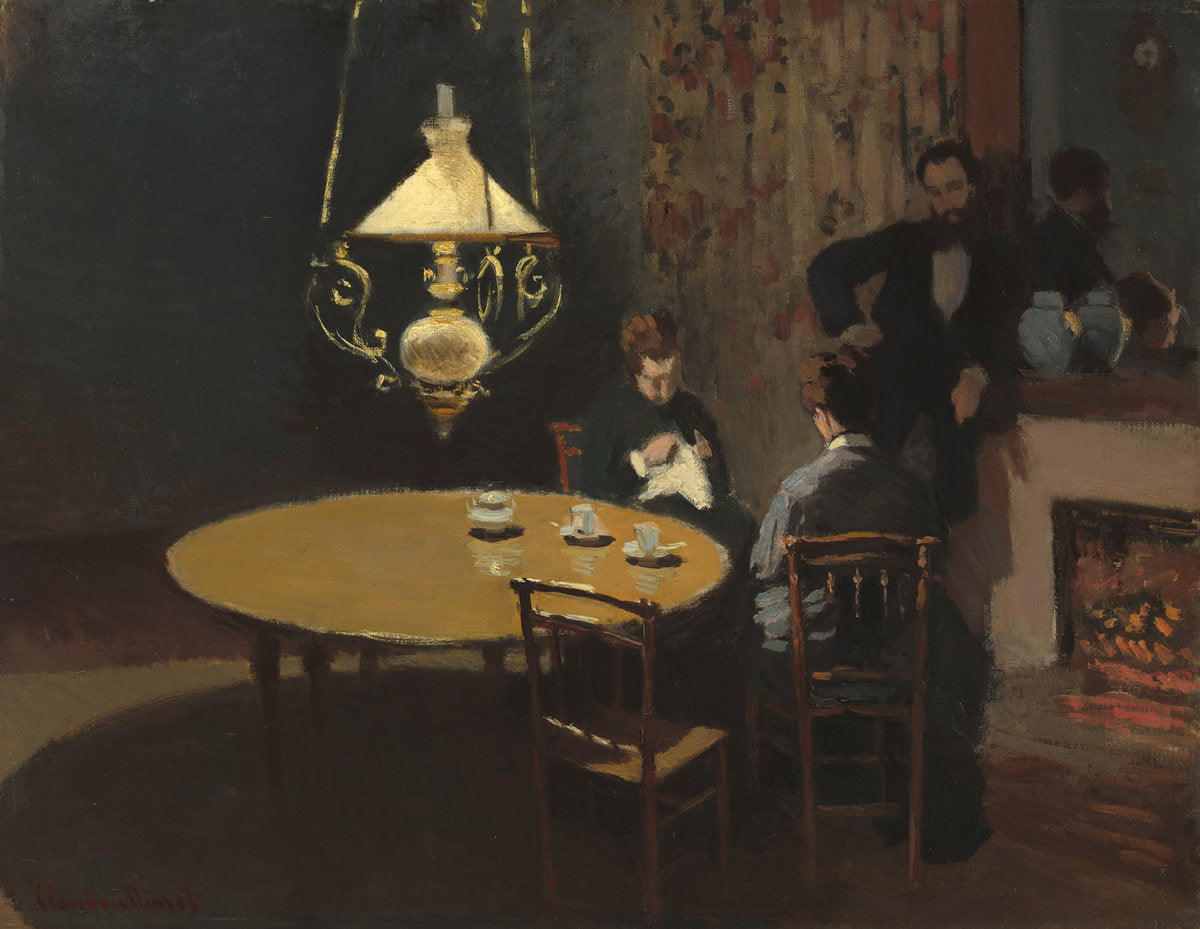 The Dinner by Claude Monet. Reproduction, oil painting wall art painting. 