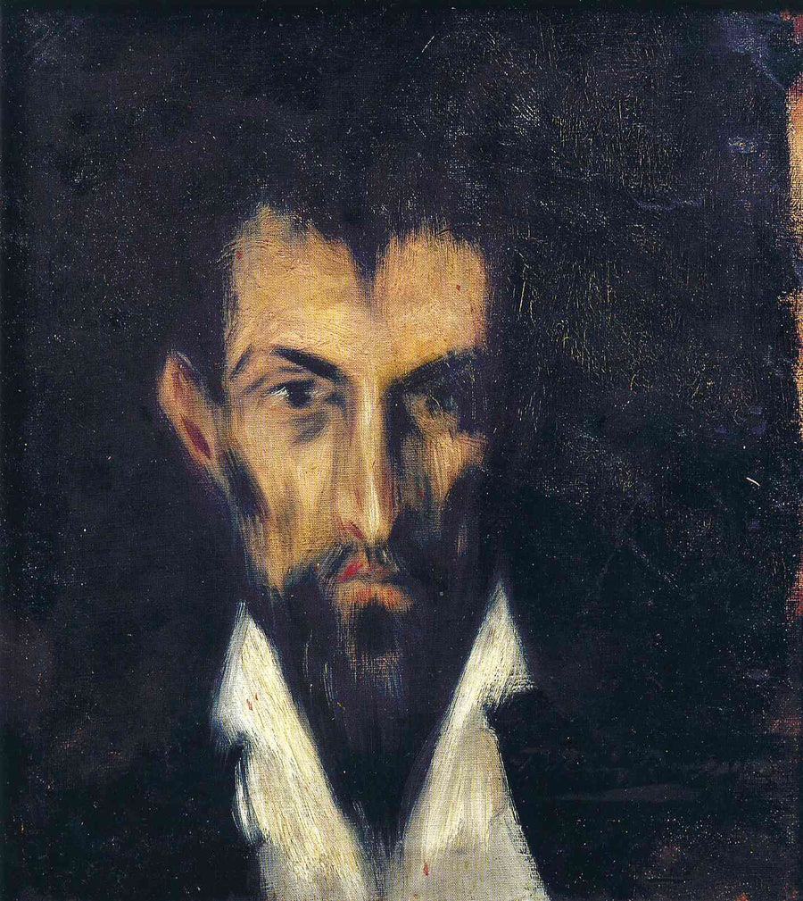 Head of a Man in El Greco style by Pablo Picasso. Picasso artworks, Picasso wall art, Picasso canvas art, Picasso reproduction for sale, Picasso oil painting on canvas, Blue Surf Art