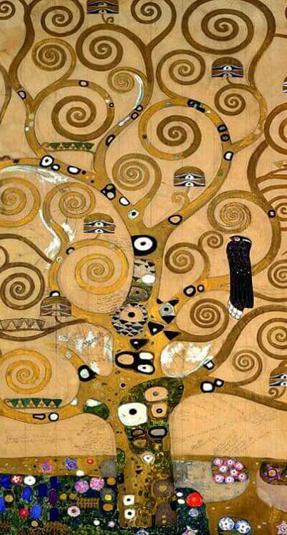Cartoon for the frieze of the Villa Stoclet in Brussels: Middle Part by Gustav Klimt