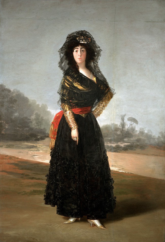The Black Duchess by Francisco Goya Reproduction Original Oil on Canvas by Blue Surf Art, Goya's paintings