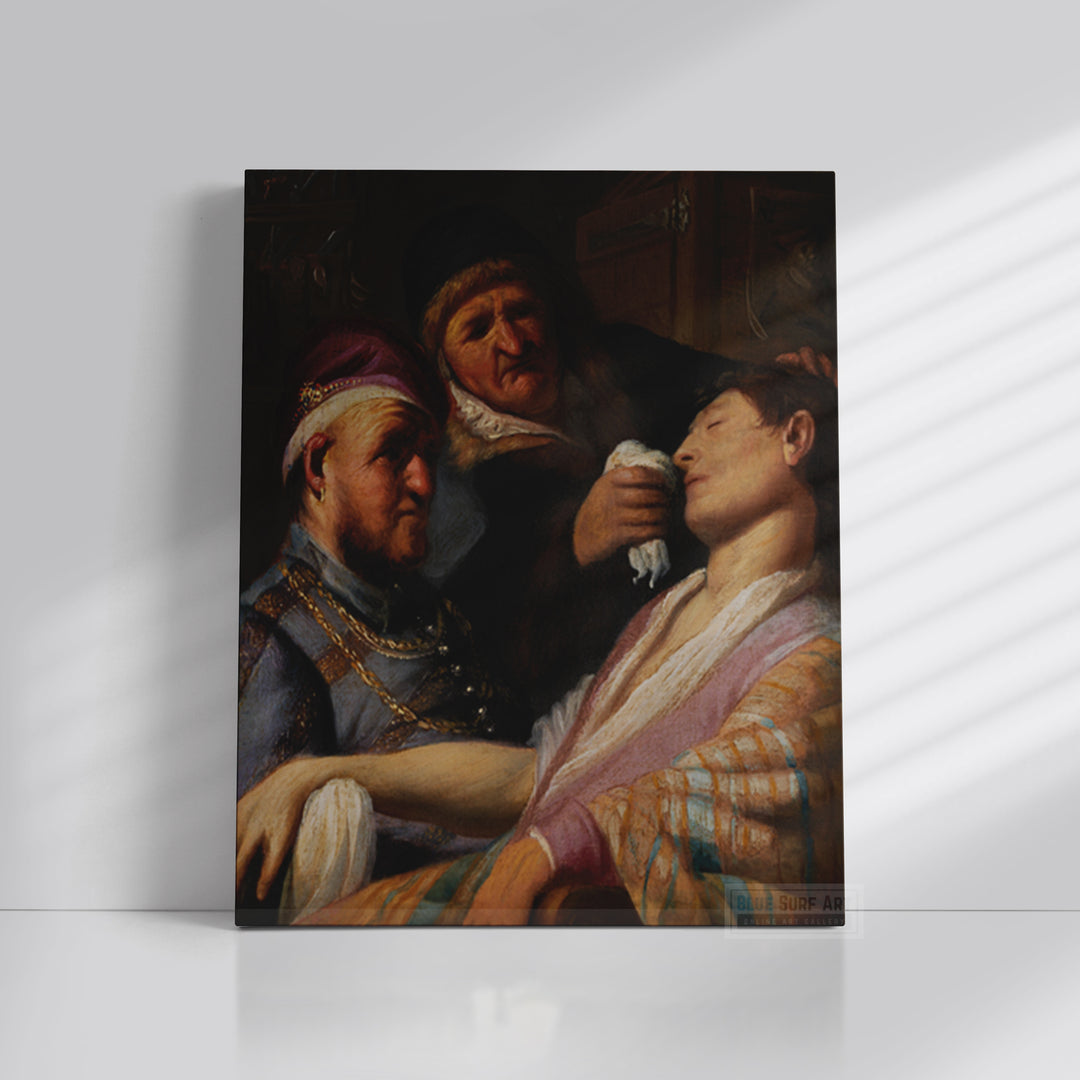The Unconscious Patient (Smell) by Rembrandt Wall Art Reproduction for Sale 2