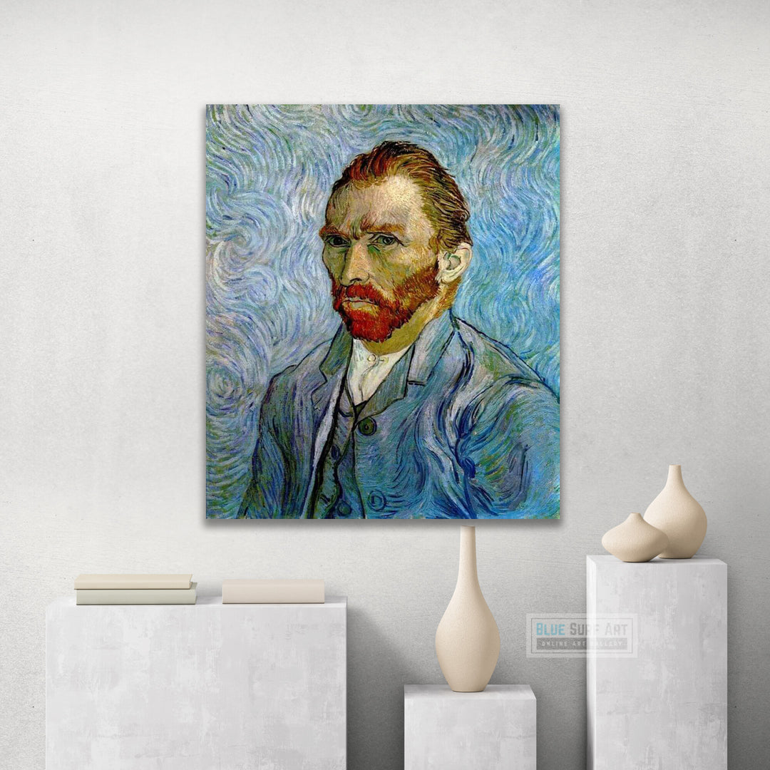 Self Portrait by Vincent van Gogh - Blue Surf Art Reproduction