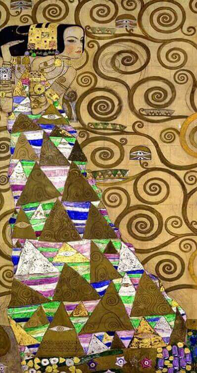 Cartoon for the Frieze of the Villa Stoclet in Brussels: Expectation by Gustav Klimt