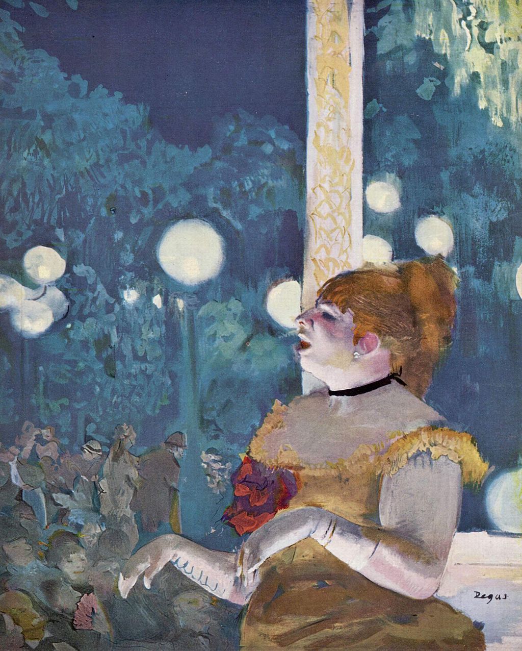 At the Café-Concert: The Song of the Dog, 1875–1877 Painting by Edgar Degas Reproduction Oil Painting by Blue Surf Art