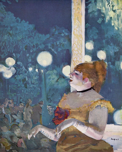 At the Café-Concert: The Song of the Dog, 1875–1877 Painting by Edgar Degas Reproduction Oil Painting by Blue Surf Art