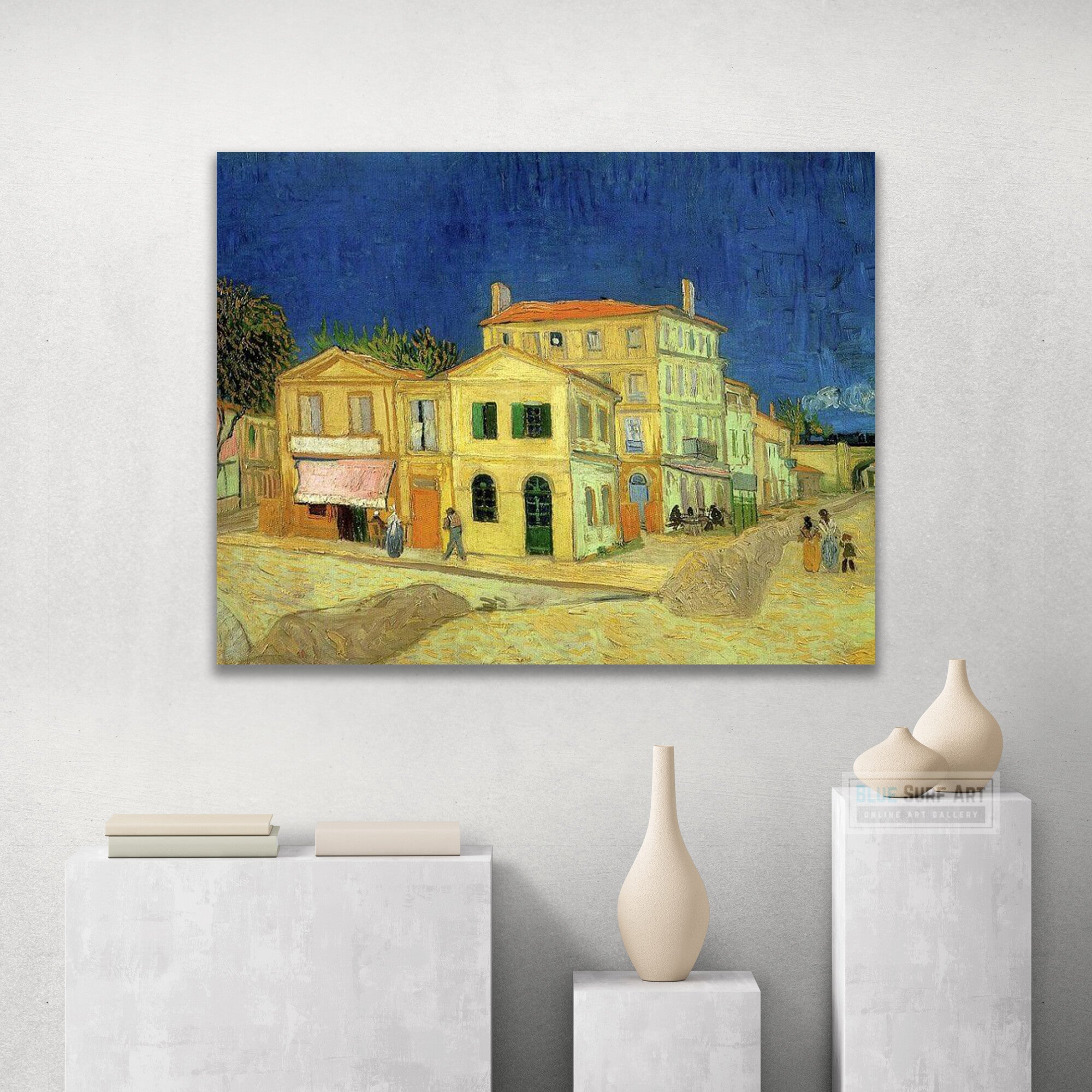 The Yellow House, 1888 by Vincent van Gogh. Reproduction by Blue Surf Art - Van gogh wall art, Van Gogh masterpiece