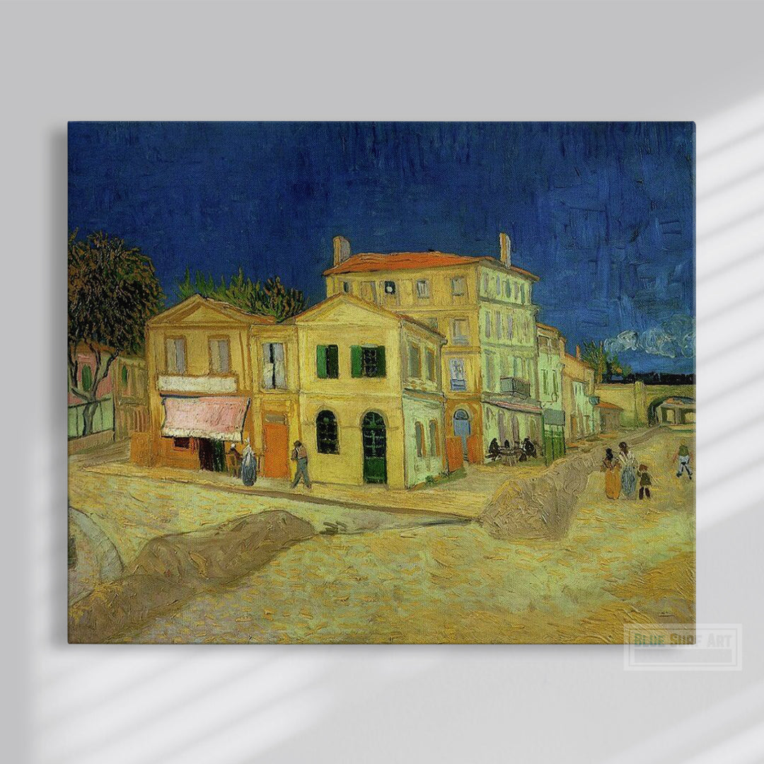 The Yellow House, 1888 by Vincent van Gogh. Reproduction by Blue Surf Art - Van gogh wall art, Van Gogh masterpiece
