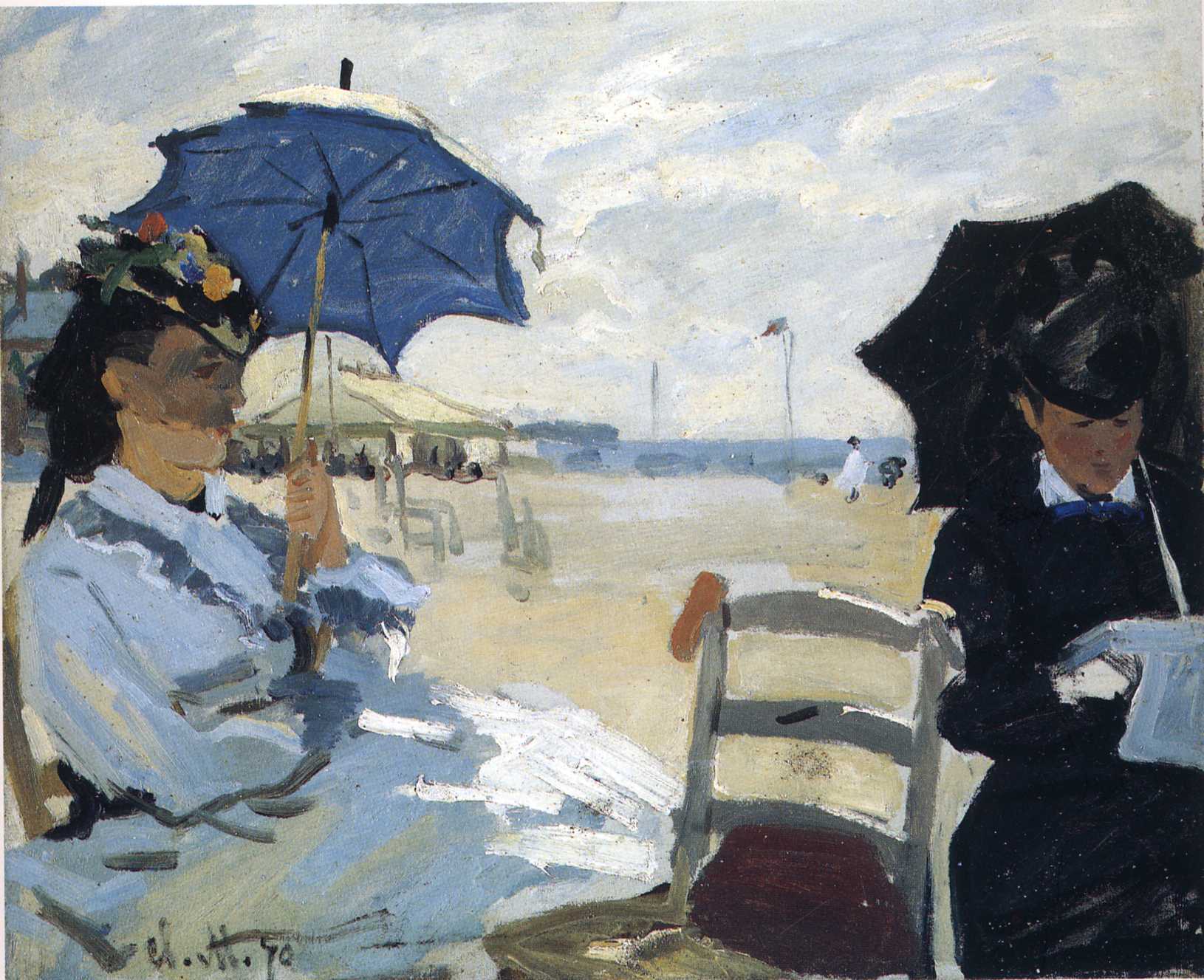 The Beach at Trouville by Claude Monet