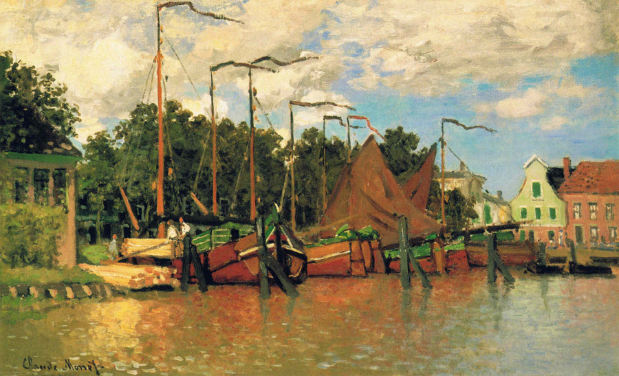 Boats at Zaandam by Claude Monet