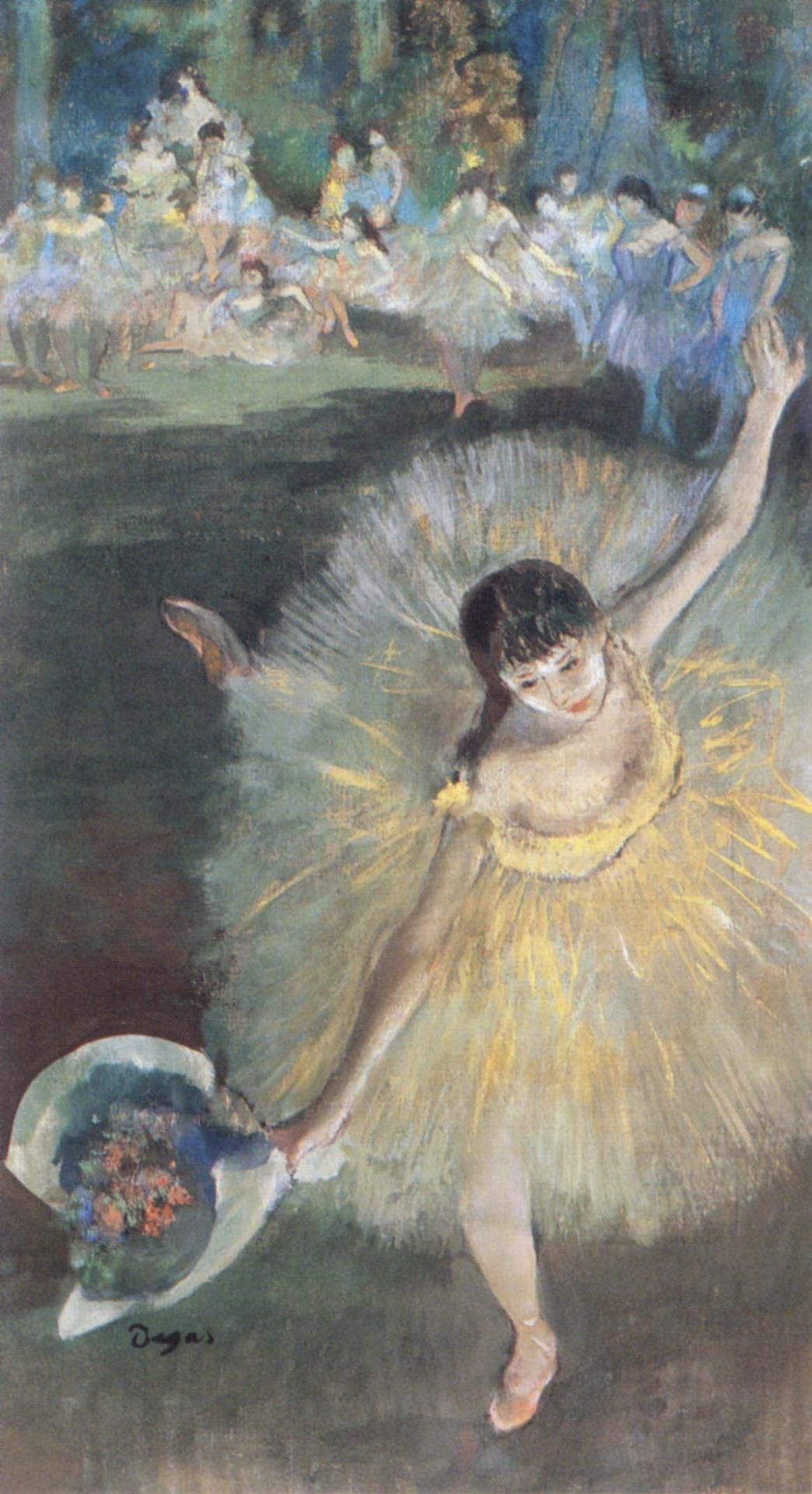 Fin d'Arabesque, with ballerina Rosita Mauri, 1877 Painting by Edgar Degas Reproduction Oil Painting by Blue Surf Art