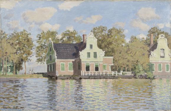 Houses on the Zaan River at Zaandam by Claude Monet 