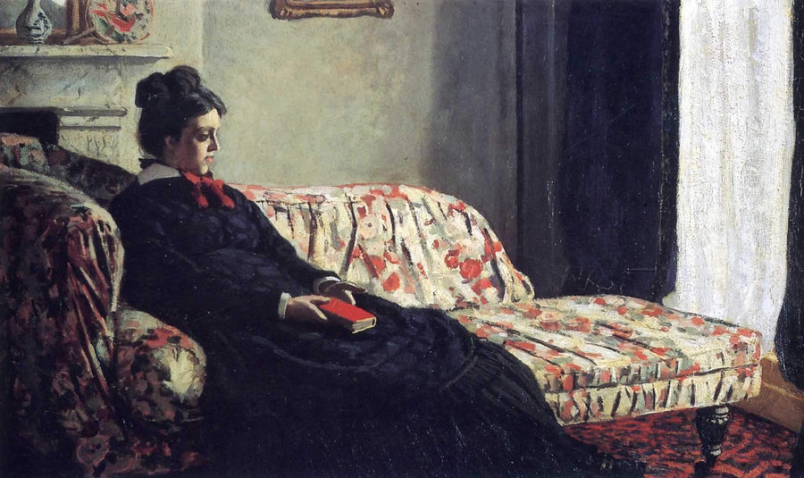 Meditation, Madame Monet Sitting on a Sofa by Claude Monet 