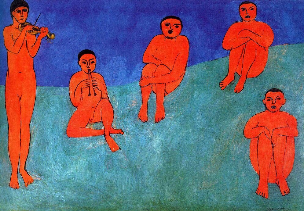 Music, 1910 Painting by Henri Matisse Oil on Canvas Reproduction by Blue Surf Art