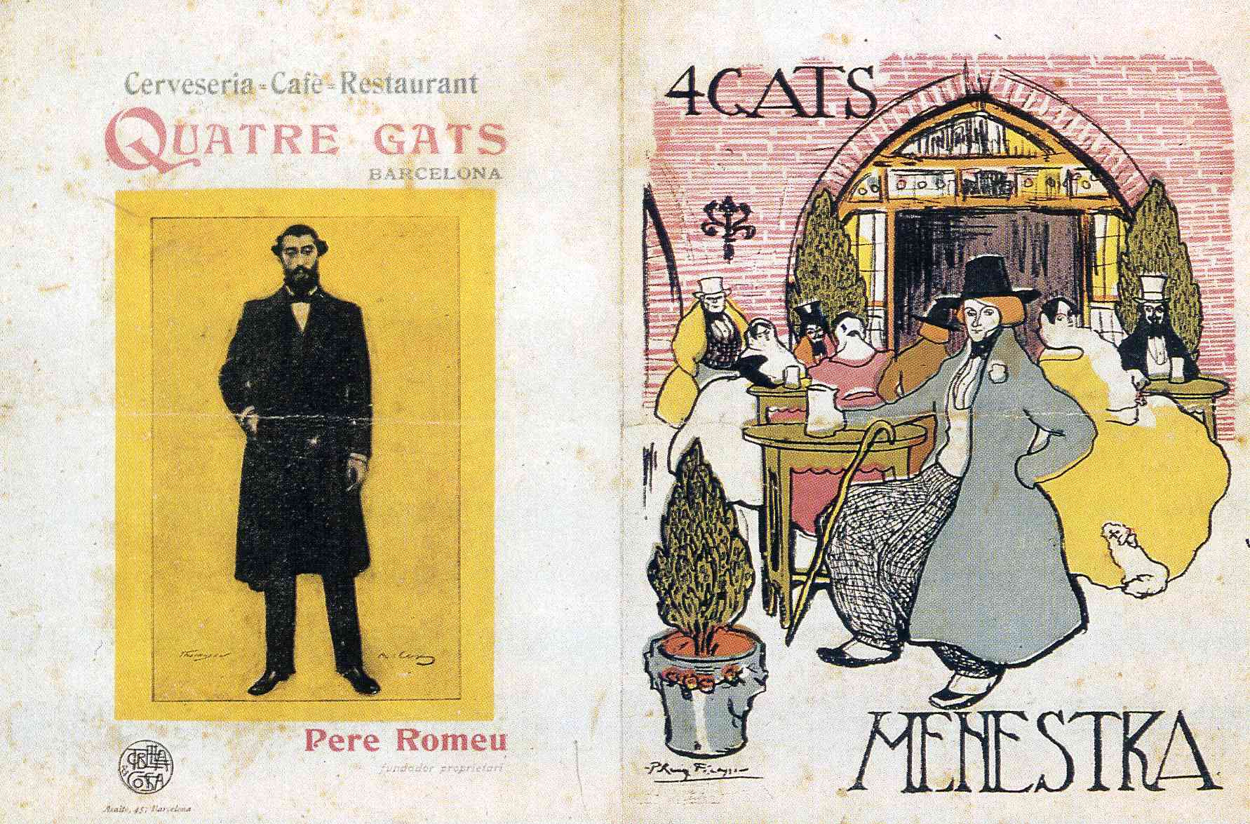 Advertisement for tavern -Four cats by Pablo Picasso. Picasso artworks, Picasso wall art, Picasso canvas art, Picasso reproduction for sale, Picasso oil painting on canvas, Blue Surf Art