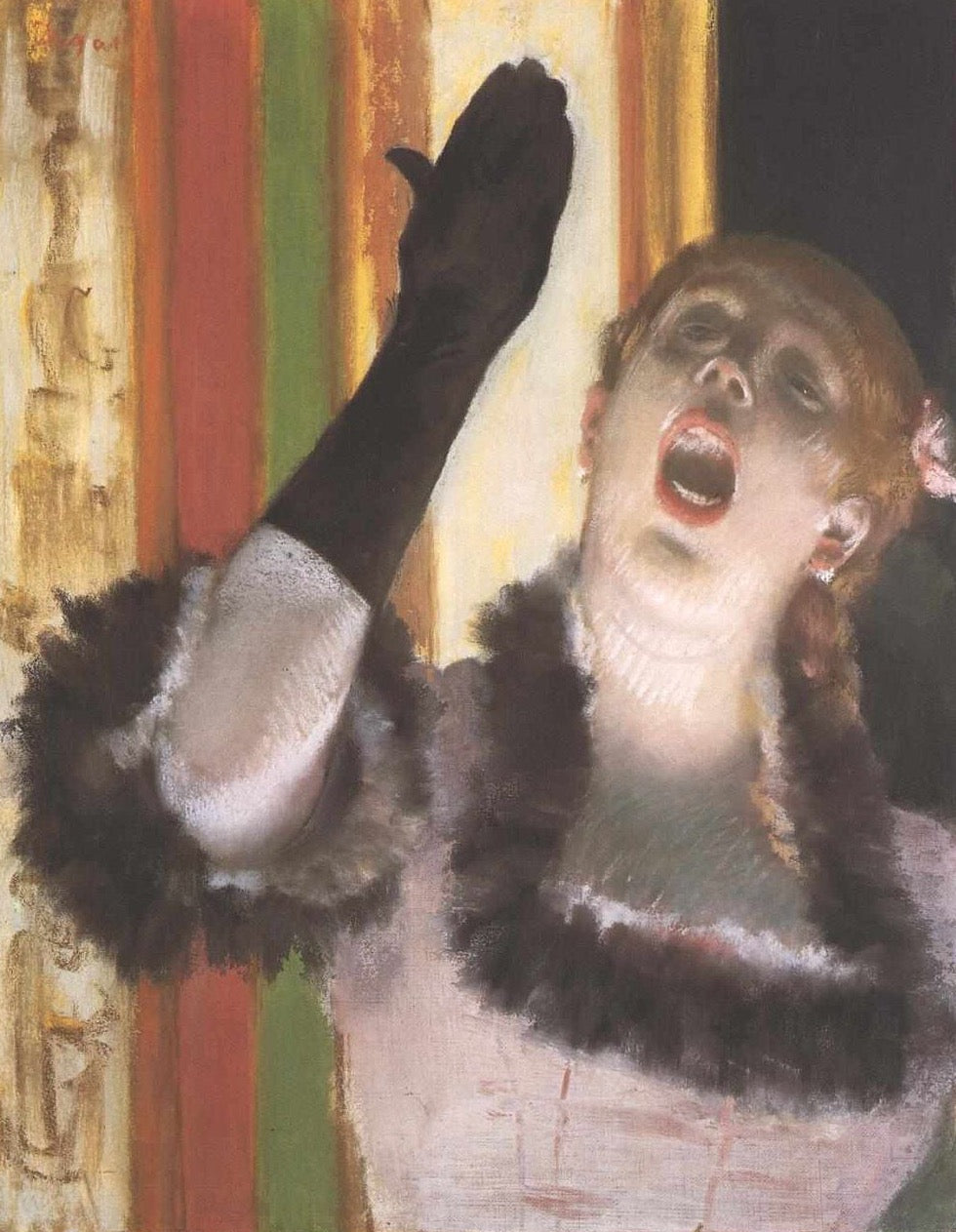 The Singer with the Glove, 1878 Painting by Edgar Degas Reproduction Oil Painting - Blue Surf Art .com