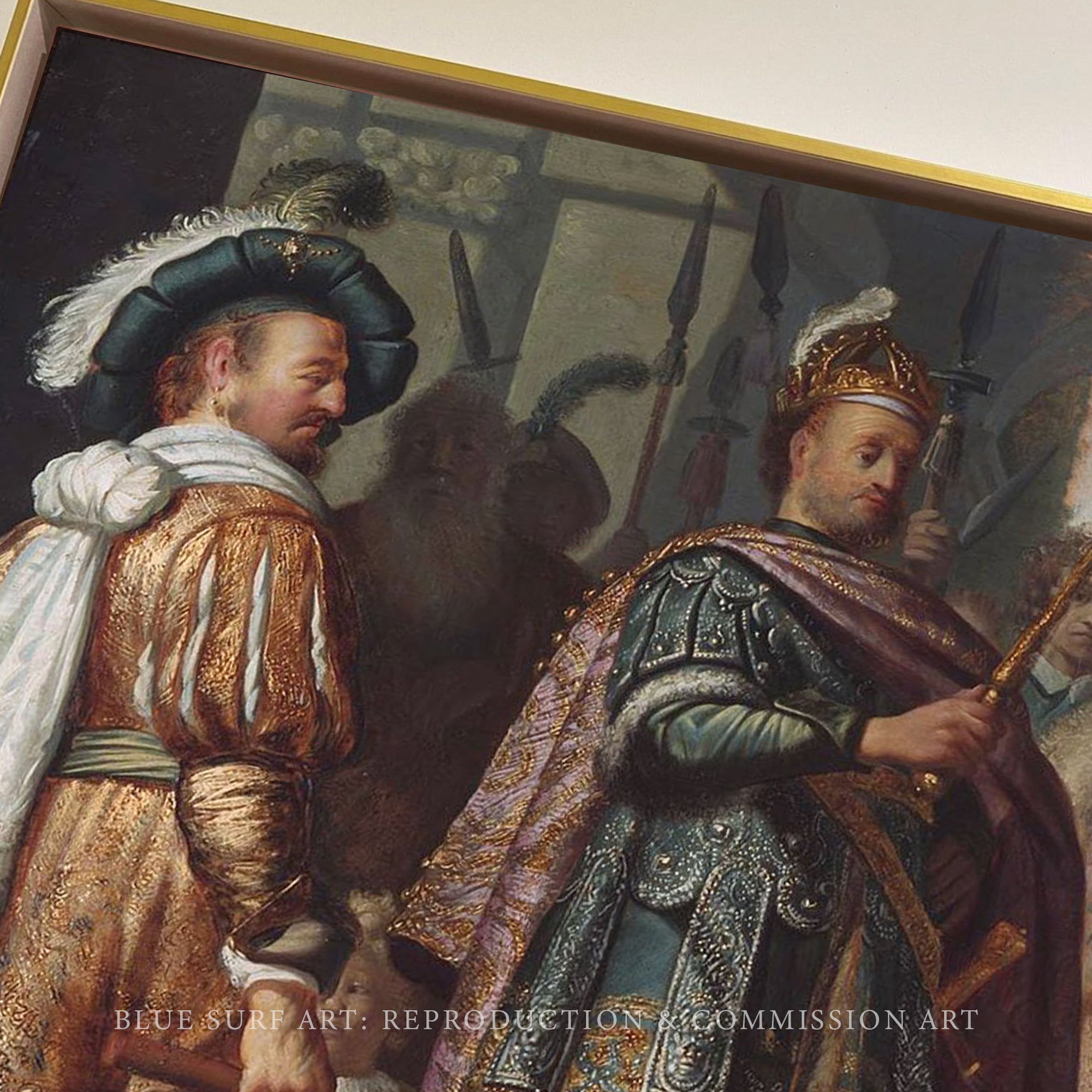 History Painting by Rembrandt Wall Art Reproduction for Sale by Blue Surf Art - 3