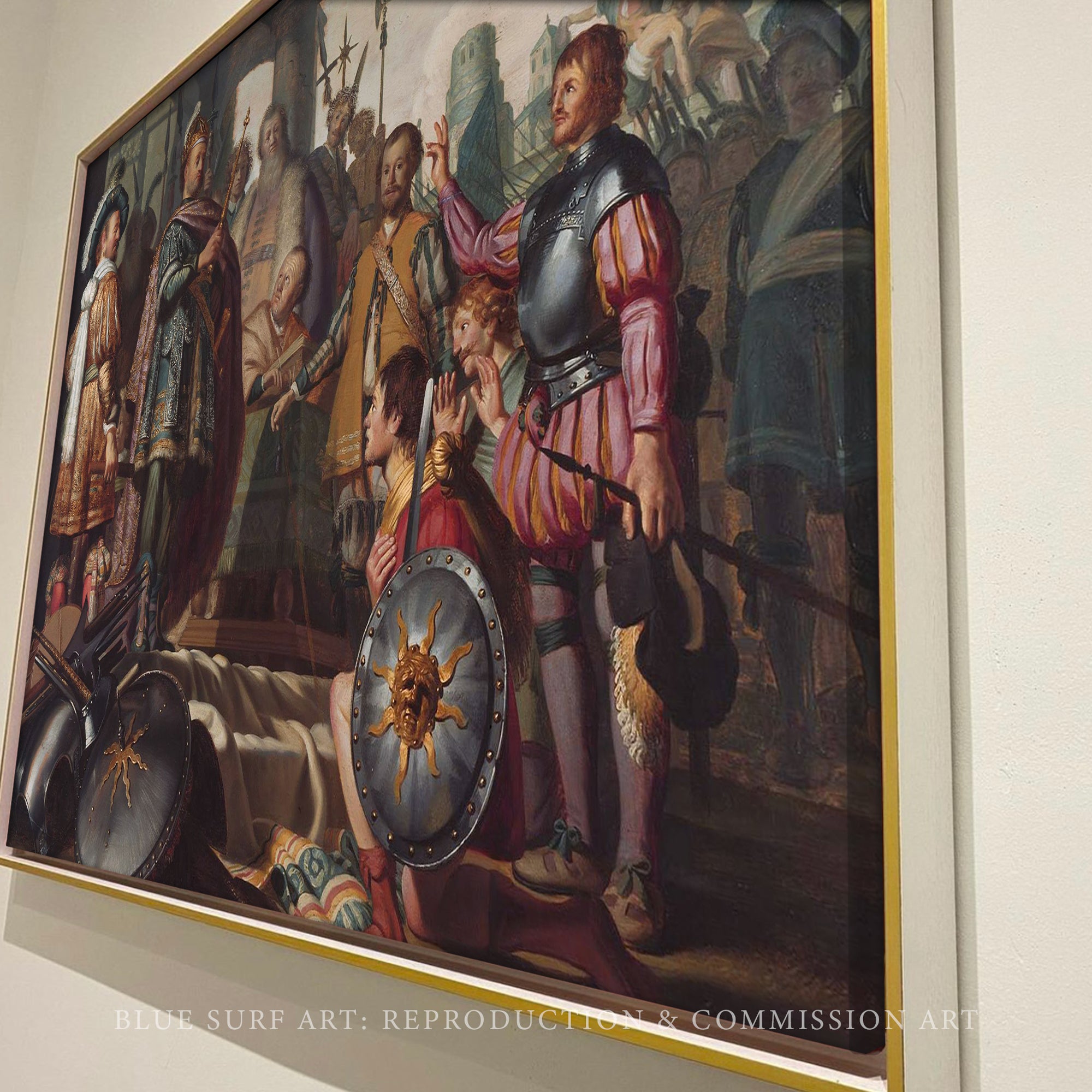 History Painting by Rembrandt Wall Art Reproduction for Sale by Blue Surf Art - 2