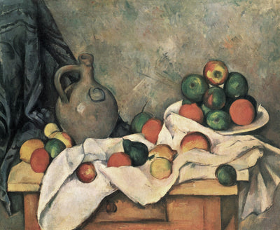 Rideau, Cruchon et Compotier by Paul Cézanne Reproduction for Sale - Blue Surf Art