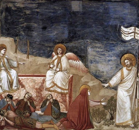 Resurrection (Noli me tangere) by Giotto di Bondone Reproduction for Sale by Blue Surf Art