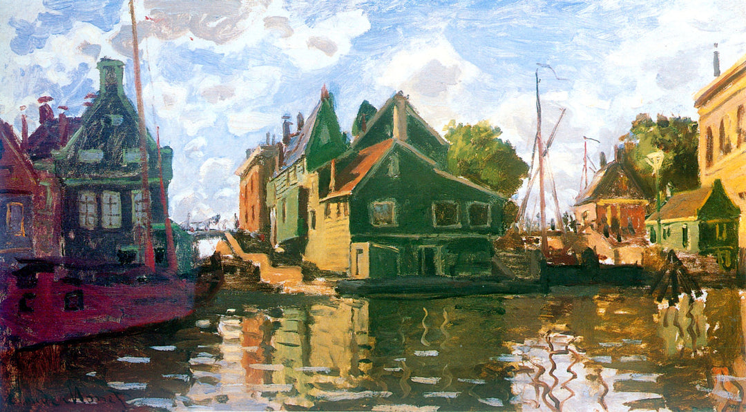 zaandam, Canal by Claude Monet