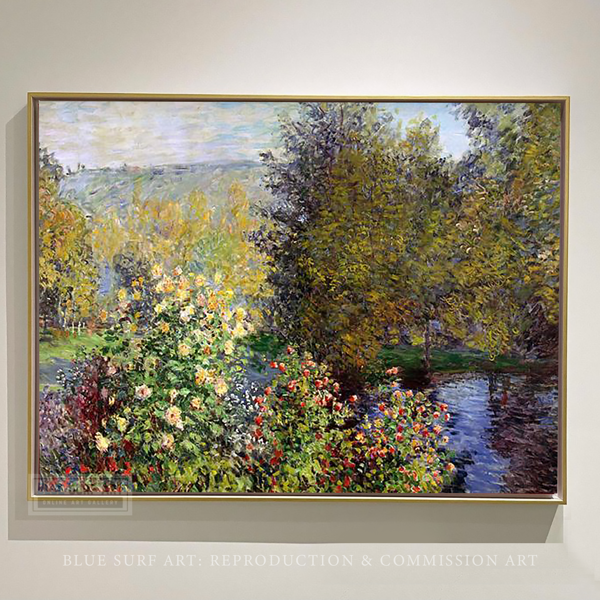 A Corner of the Garden at Montgeron by Claude Monet I Blue Surf Art -1