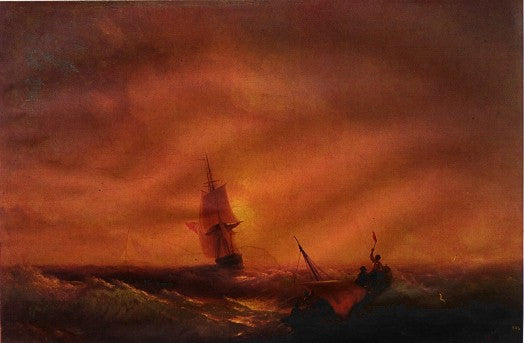 Survivers Painting by Ivan Aivazovsky Reproduction