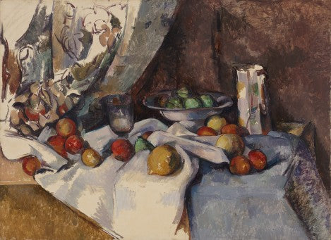 Still Life with Apples by Paul Cézanne Reproduction for Sale - Blue Surf Art