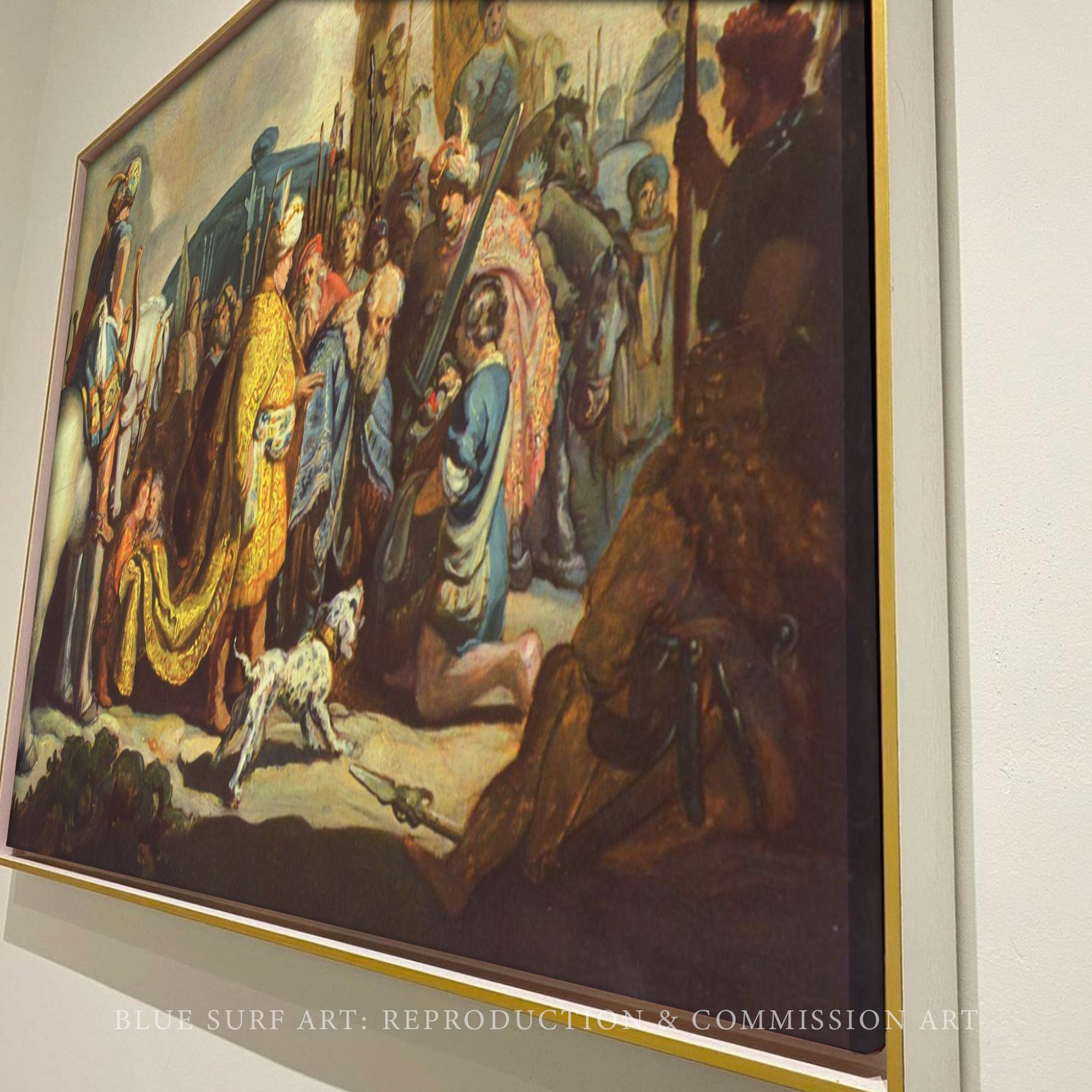 David with the Head of Goliath before Saul Painting by Rembrandt Wall Art Reproduction for Sale by Blue Surf Art - 2